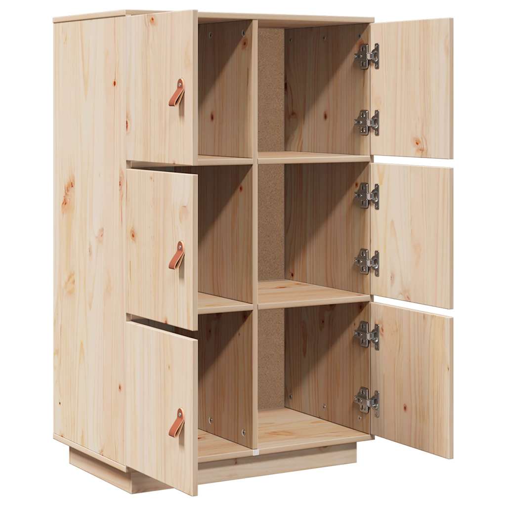 Highboard 67X40X108.5 Cm Solid Wood Pine