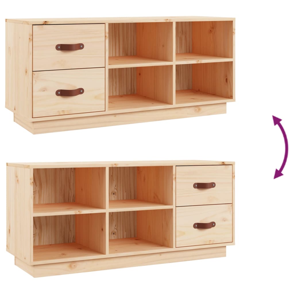 Shoe Bench 100X34X45 Cm Solid Wood Pine