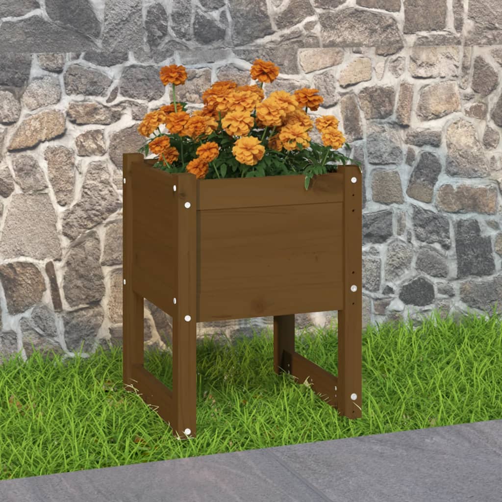 Planters 2 Pcs Solid Wood Pine