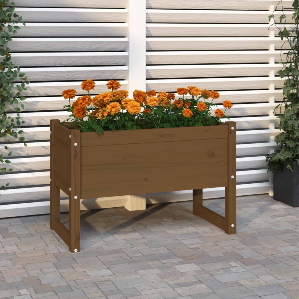 Planters 2 Pcs Solid Wood Pine