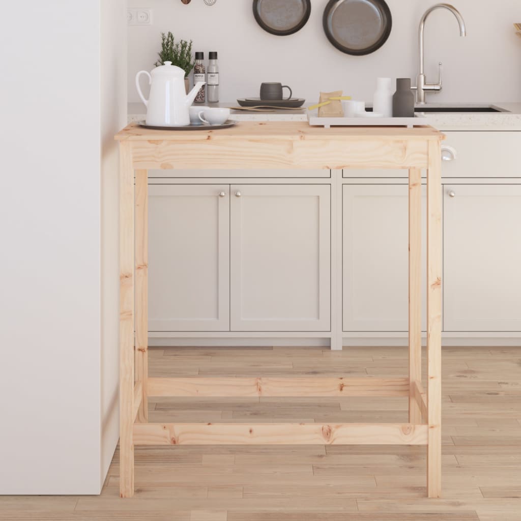 Bar Table Solid Wood Pine
