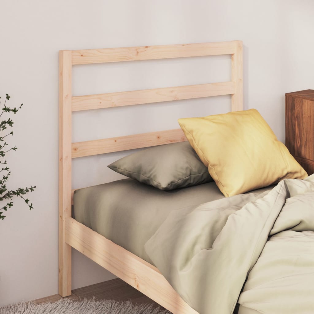Bed Headboard 126X4X100 Cm Solid Wood Pine