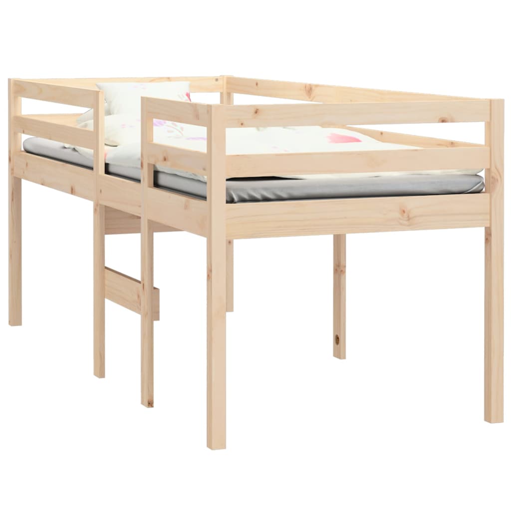 High Sleeper Bed Without Mattress Solid Wood Pine