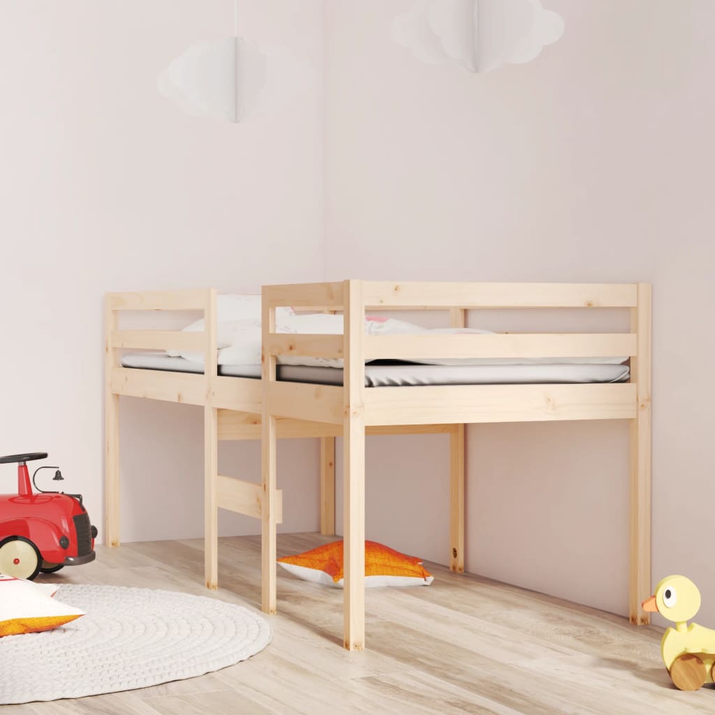 High Sleeper Bed Without Mattress Solid Wood Pine