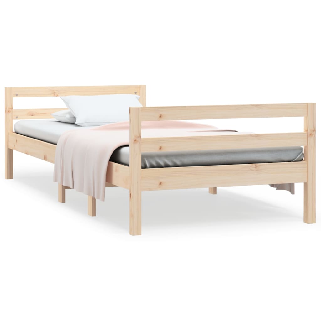 Bed Frame Without Mattress Solid Wood Pine