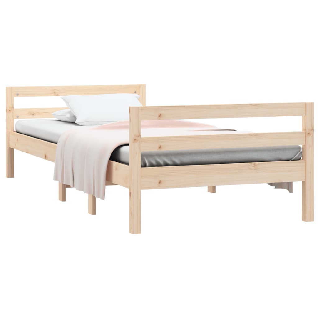 Bed Frame Without Mattress Solid Wood Pine