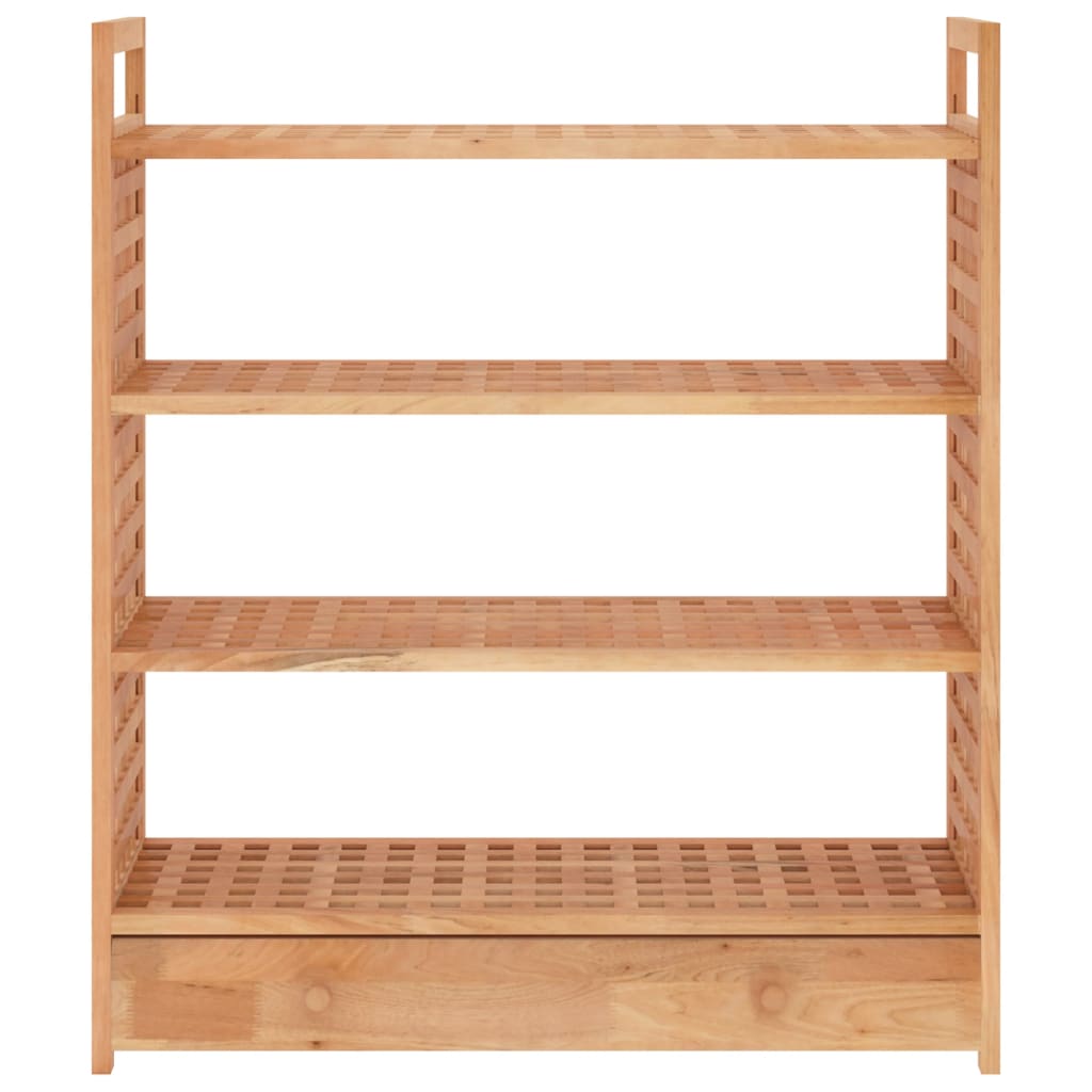 Shoe Rack With Drawer 70X27X81 Cm Solid Wood Walnut