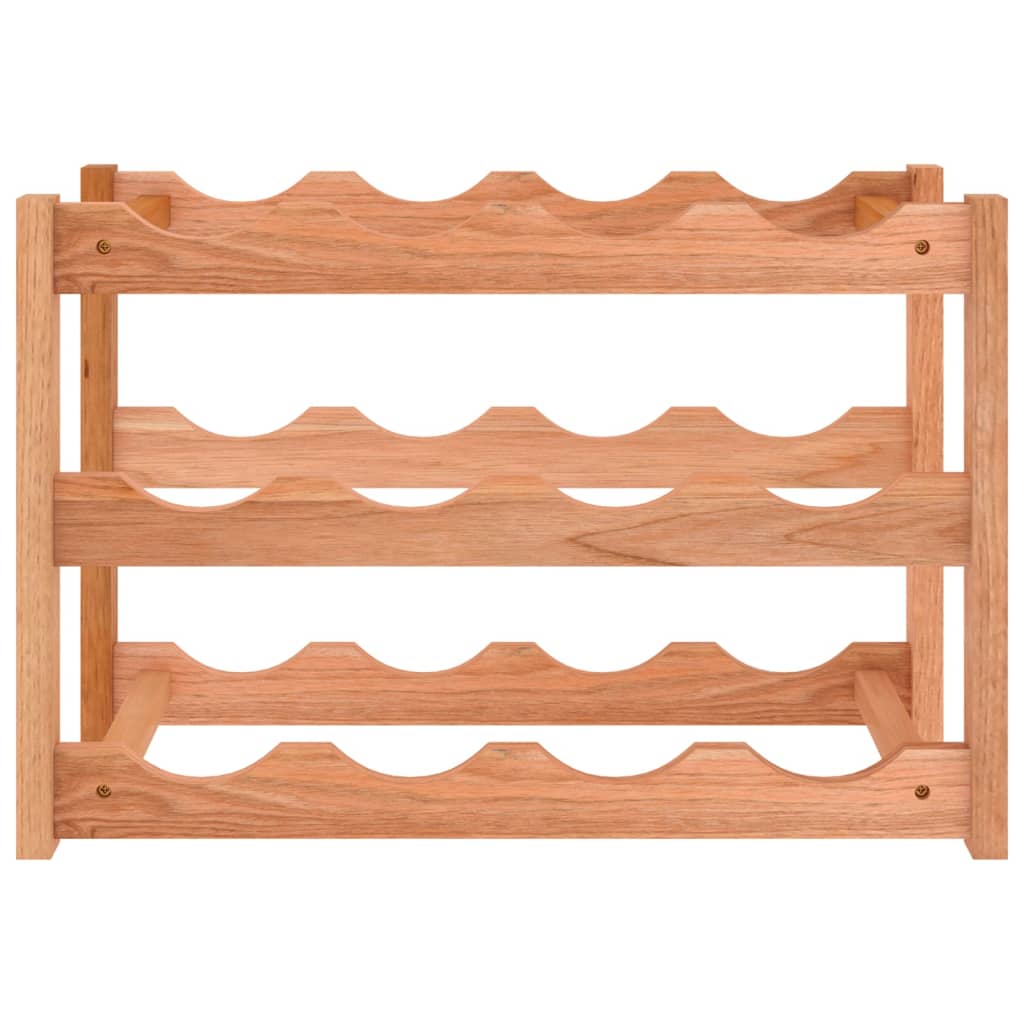 Wine Rack For 12 Bottles Solid Wood Walnut