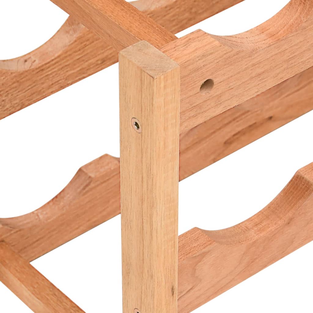 Wine Rack For 12 Bottles Solid Wood Walnut