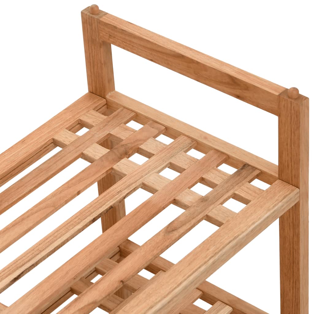 Shoe Rack 69X27X41 Cm Solid Wood Walnut