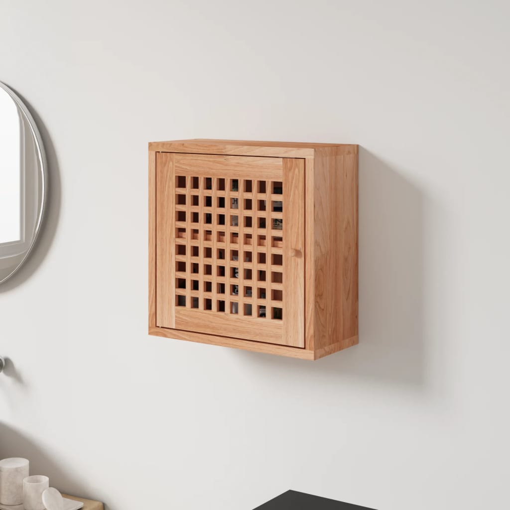 Wall Cabinet 42X18X42 Cm Solid Wood Walnut