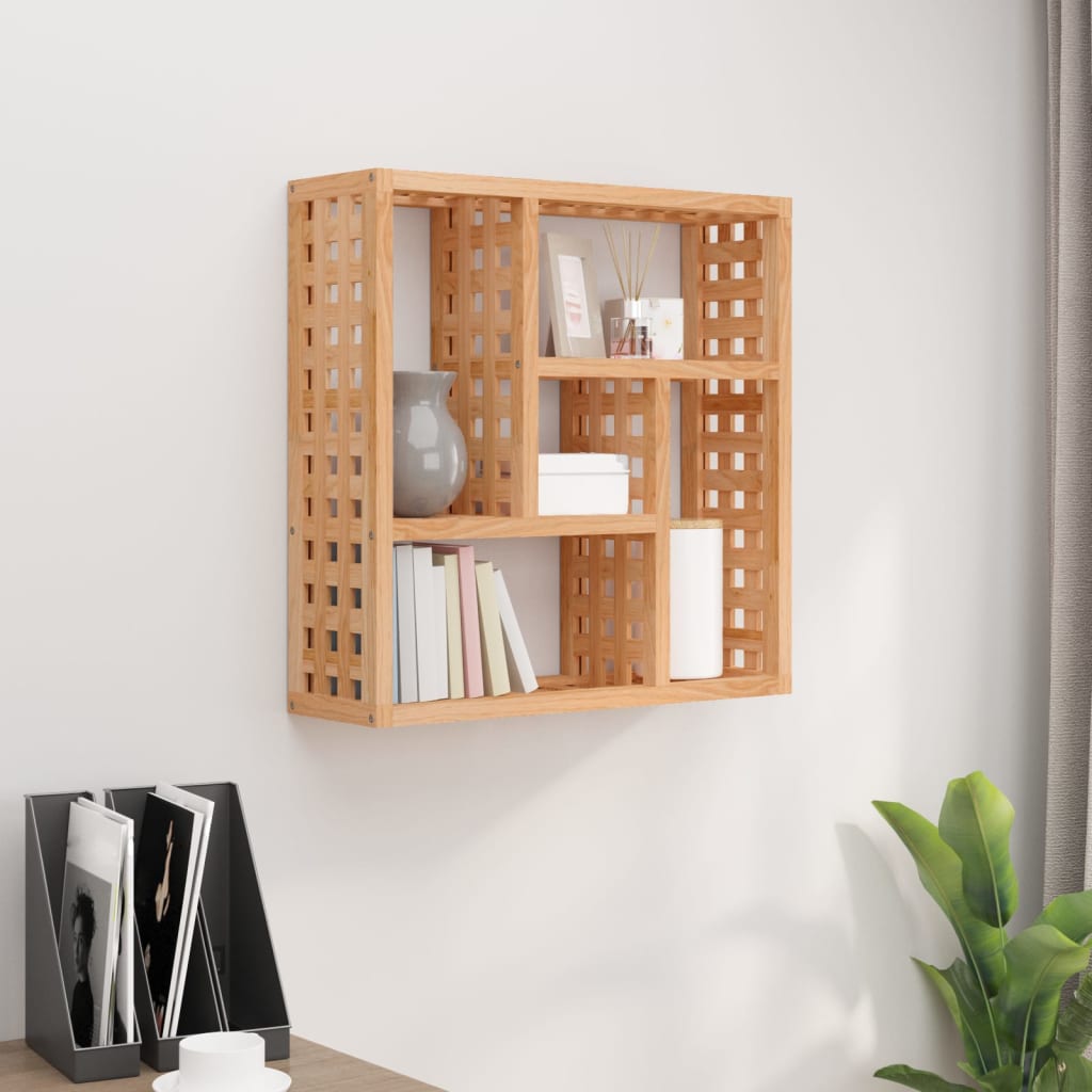 Wall Shelf 49X15X49 Cm Solid Wood Walnut