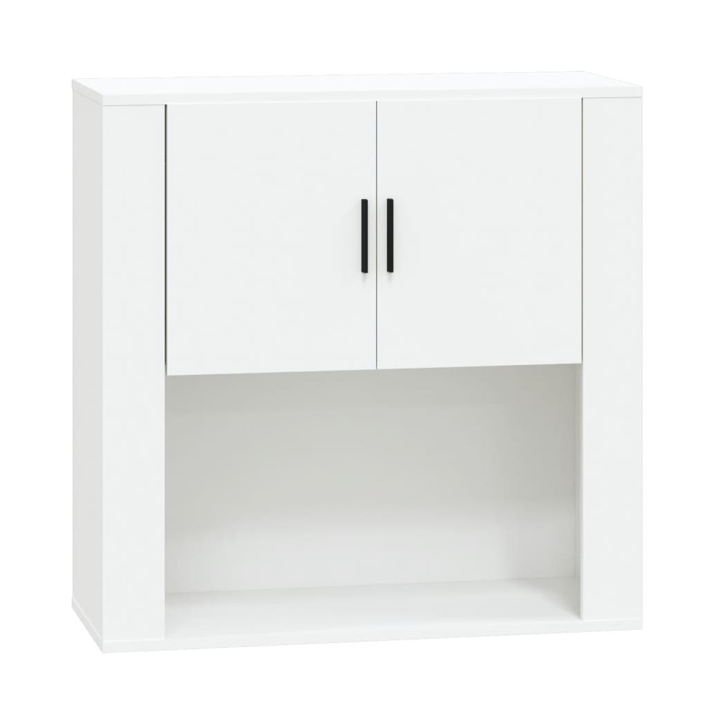 Wall Cabinet White 80X33X80 Cm Engineered Wood