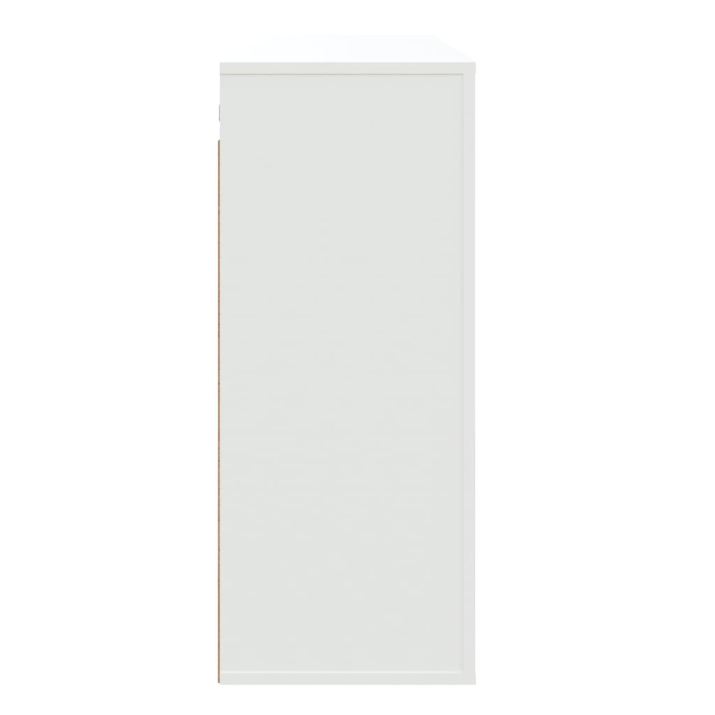 Wall Cabinet White 80X33X80 Cm Engineered Wood