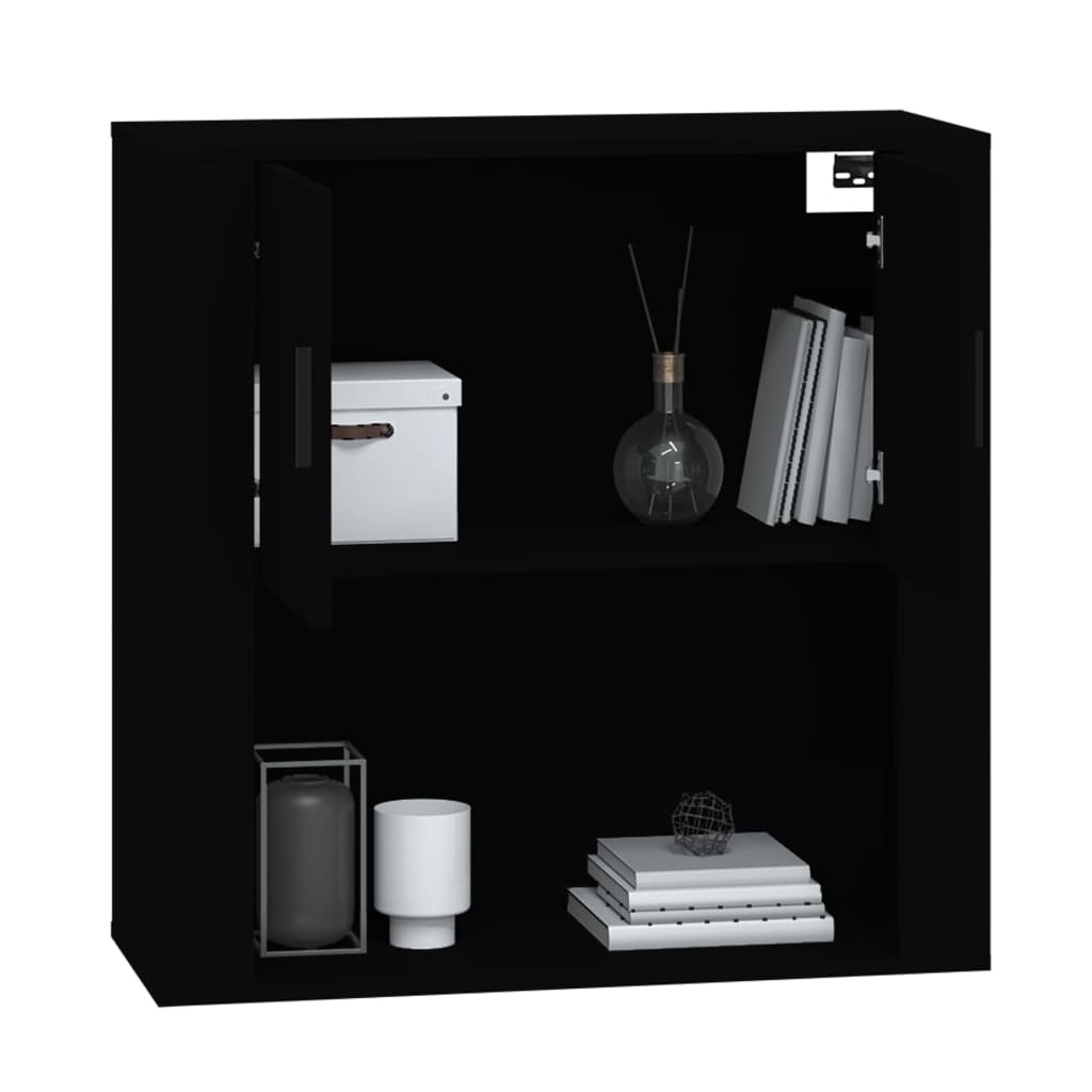 Wall Cabinet Black 80X33X80 Cm Engineered Wood
