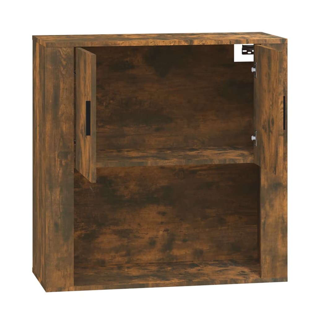 Wall Cabinet Smoked Oak 80X33X80 Cm Engineered Wood