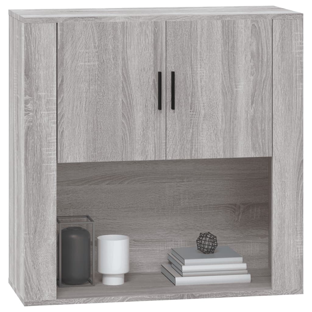Wall Cabinet Grey Sonoma 80X33X80 Cm Engineered Wood