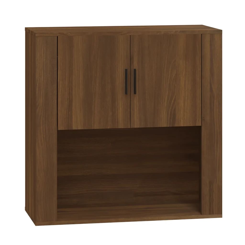 Wall Cabinet Brown Oak 80X33X80 Cm Engineered Wood