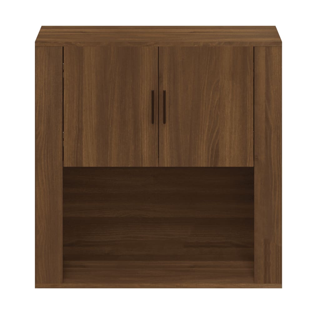 Wall Cabinet Brown Oak 80X33X80 Cm Engineered Wood