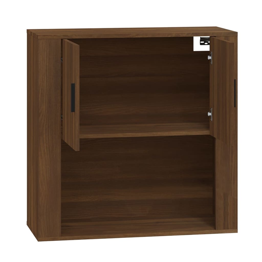 Wall Cabinet Brown Oak 80X33X80 Cm Engineered Wood