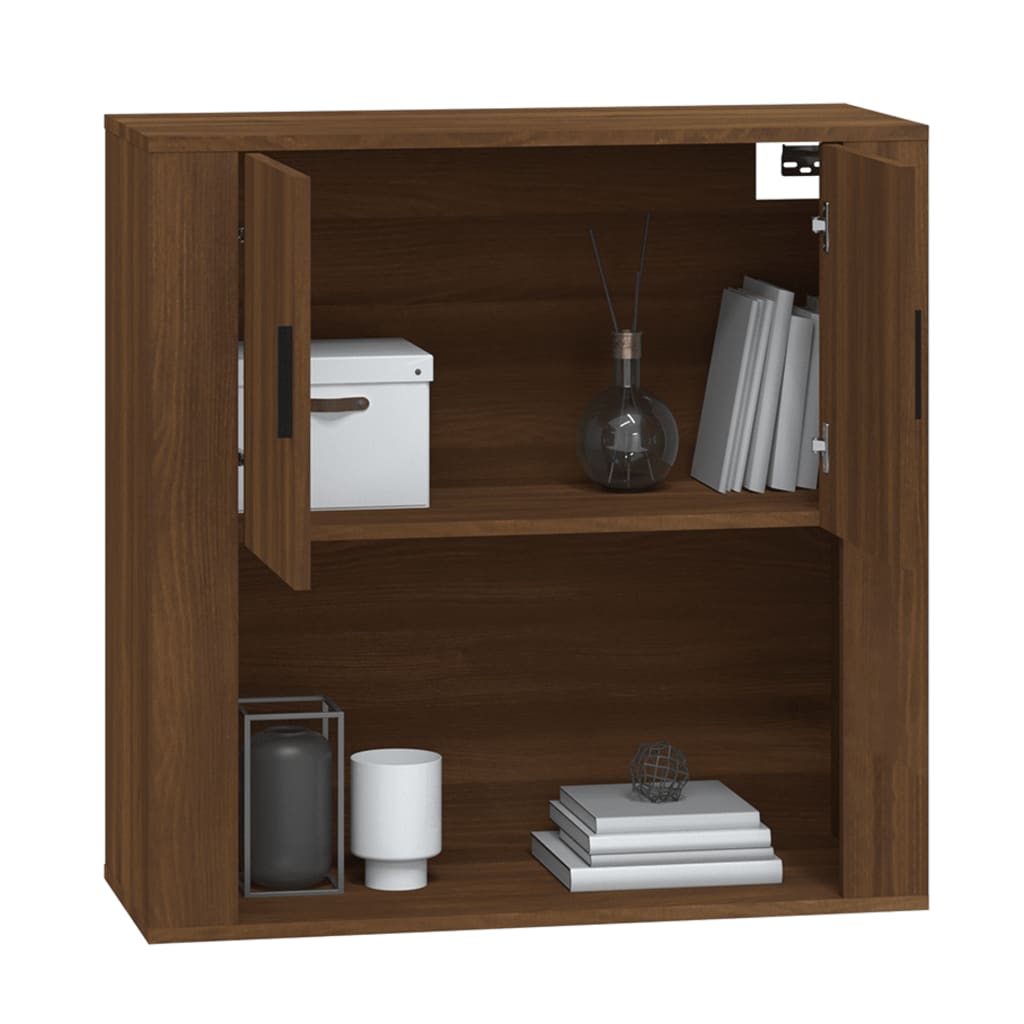 Wall Cabinet Brown Oak 80X33X80 Cm Engineered Wood