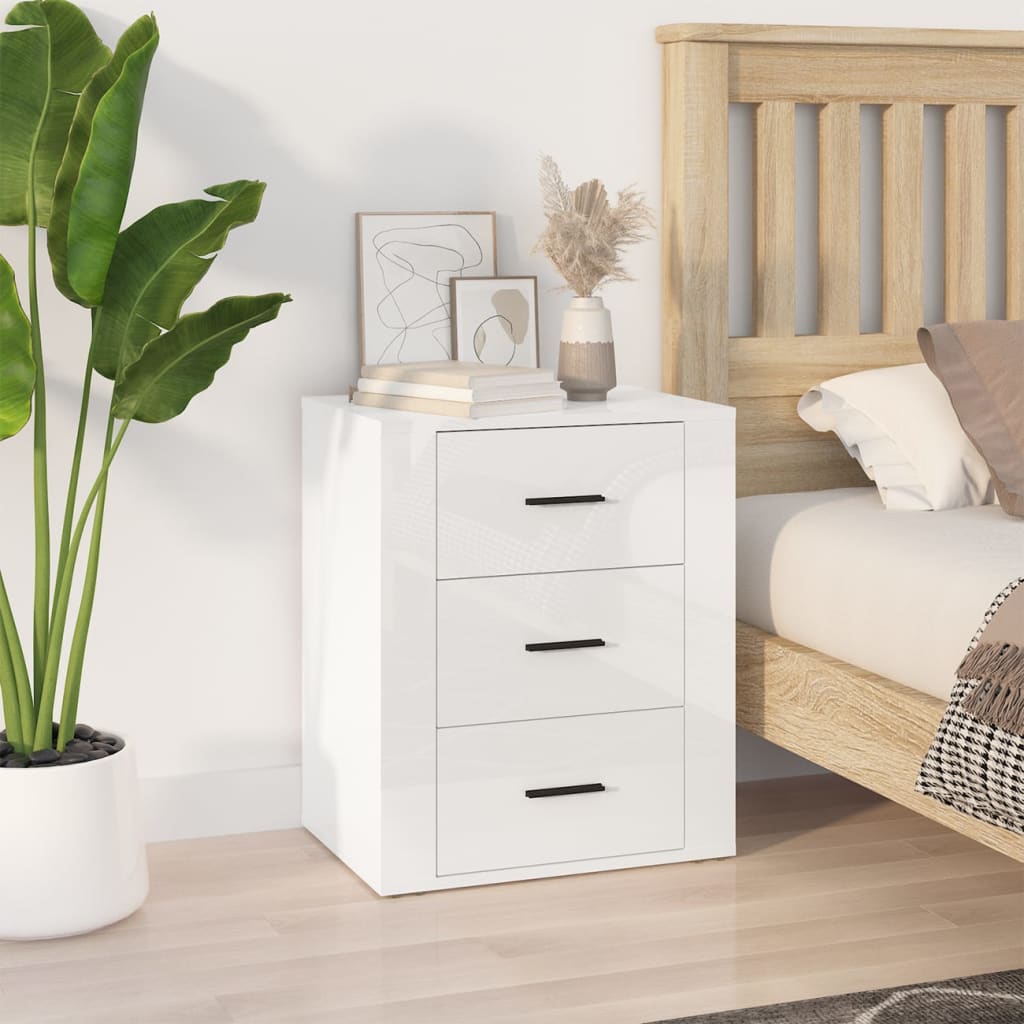 Bedside Cabinet 50X36X60 Cm Engineered Wood