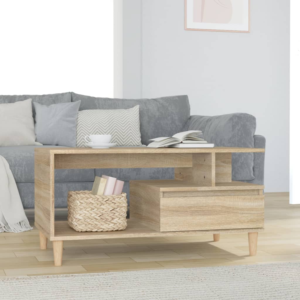 Coffee Table 90X49X45 Cm Engineered Wood