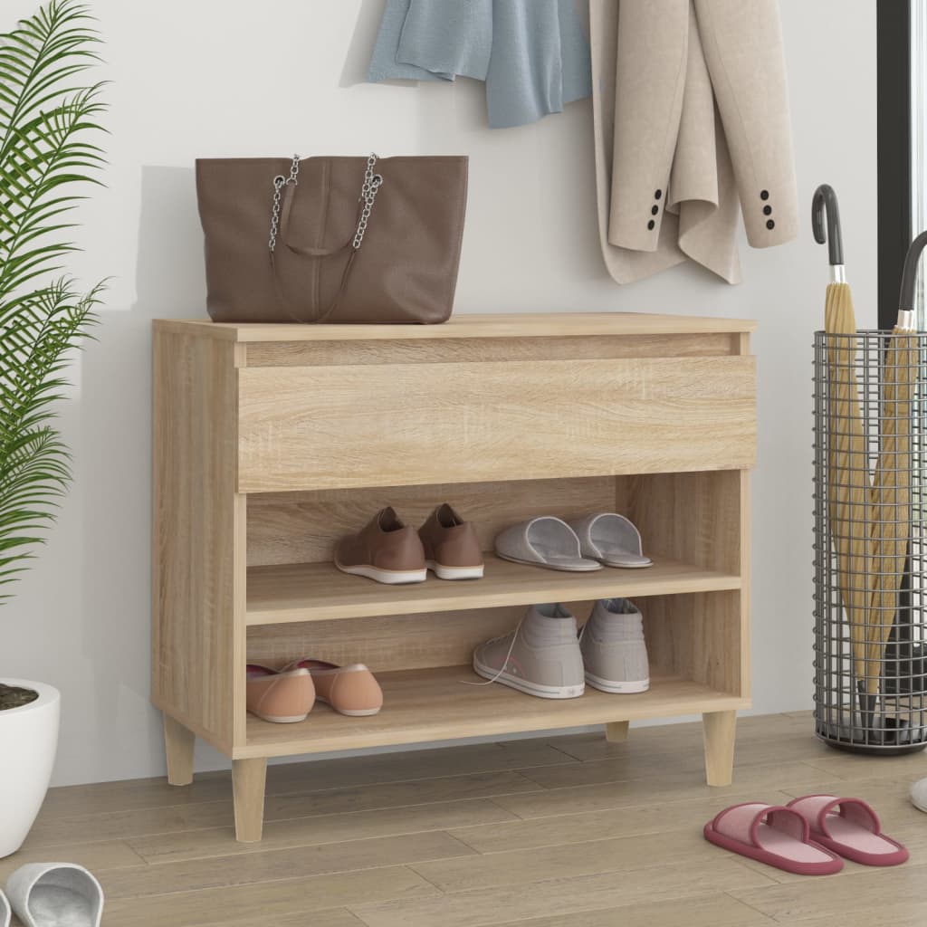 Shoe Cabinet 70X36X60 Cm Engineered Wood