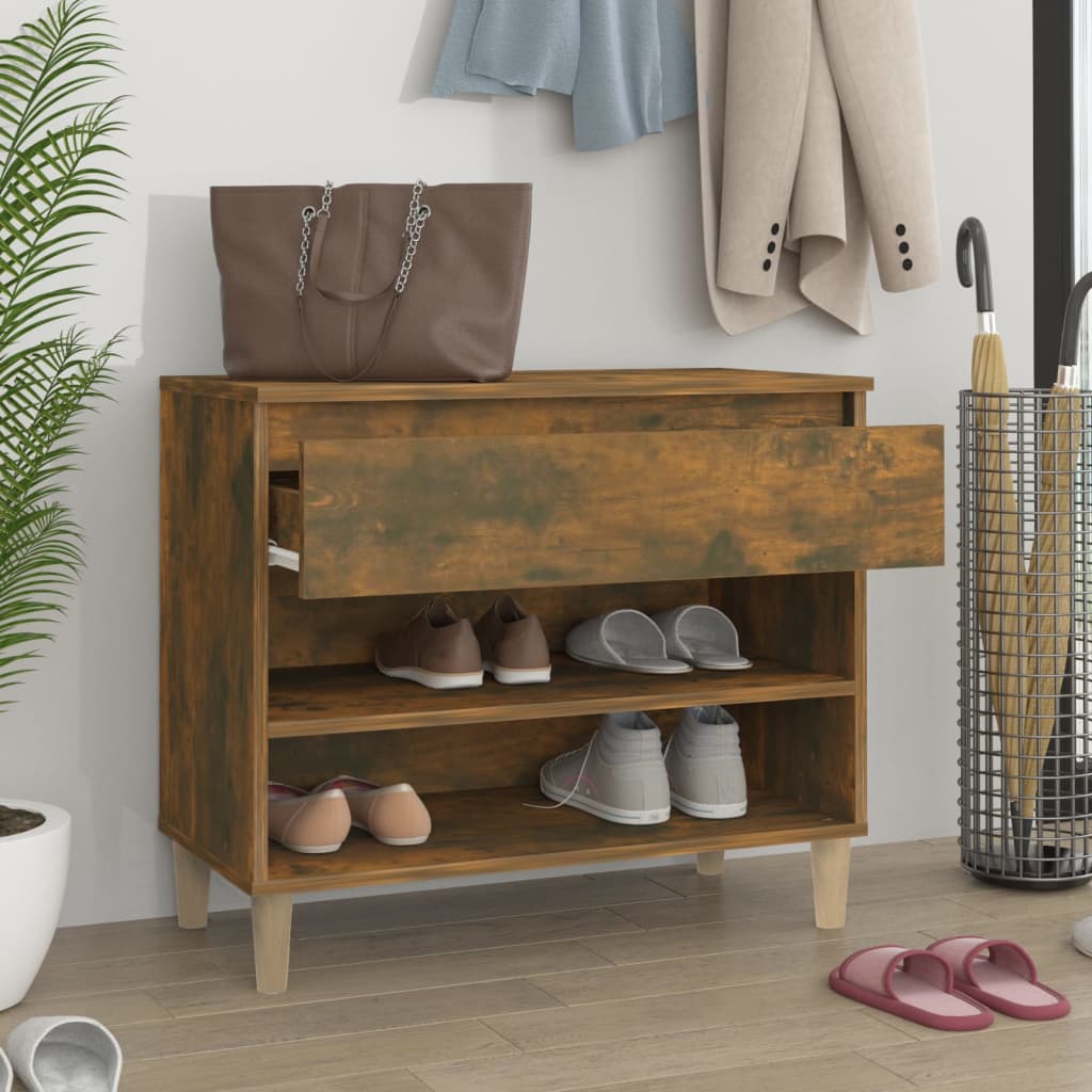 Shoe Cabinet 70X36X60 Cm Engineered Wood