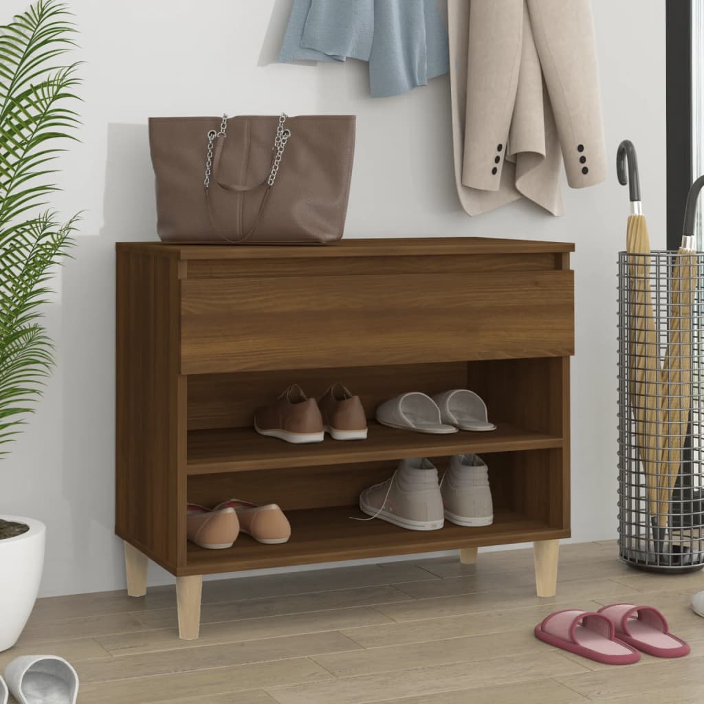 Shoe Cabinet 70X36X60 Cm Engineered Wood