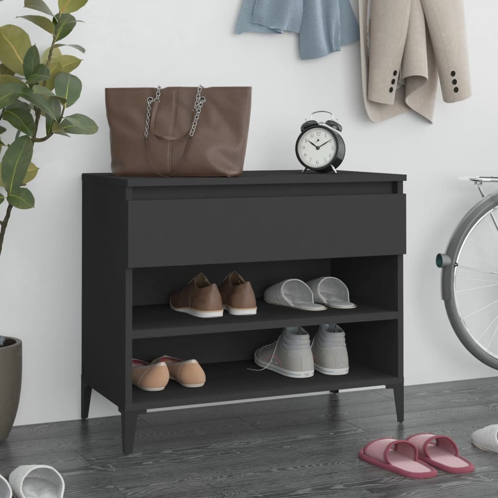 Shoe Cabinet 70X36X60 Cm Engineered Wood