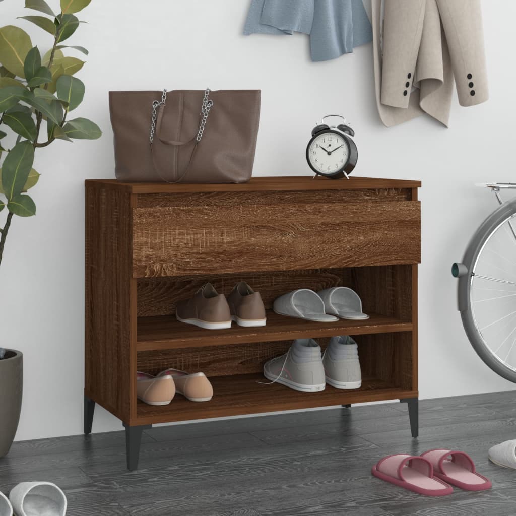 Shoe Cabinet 70X36X60 Cm Engineered Wood