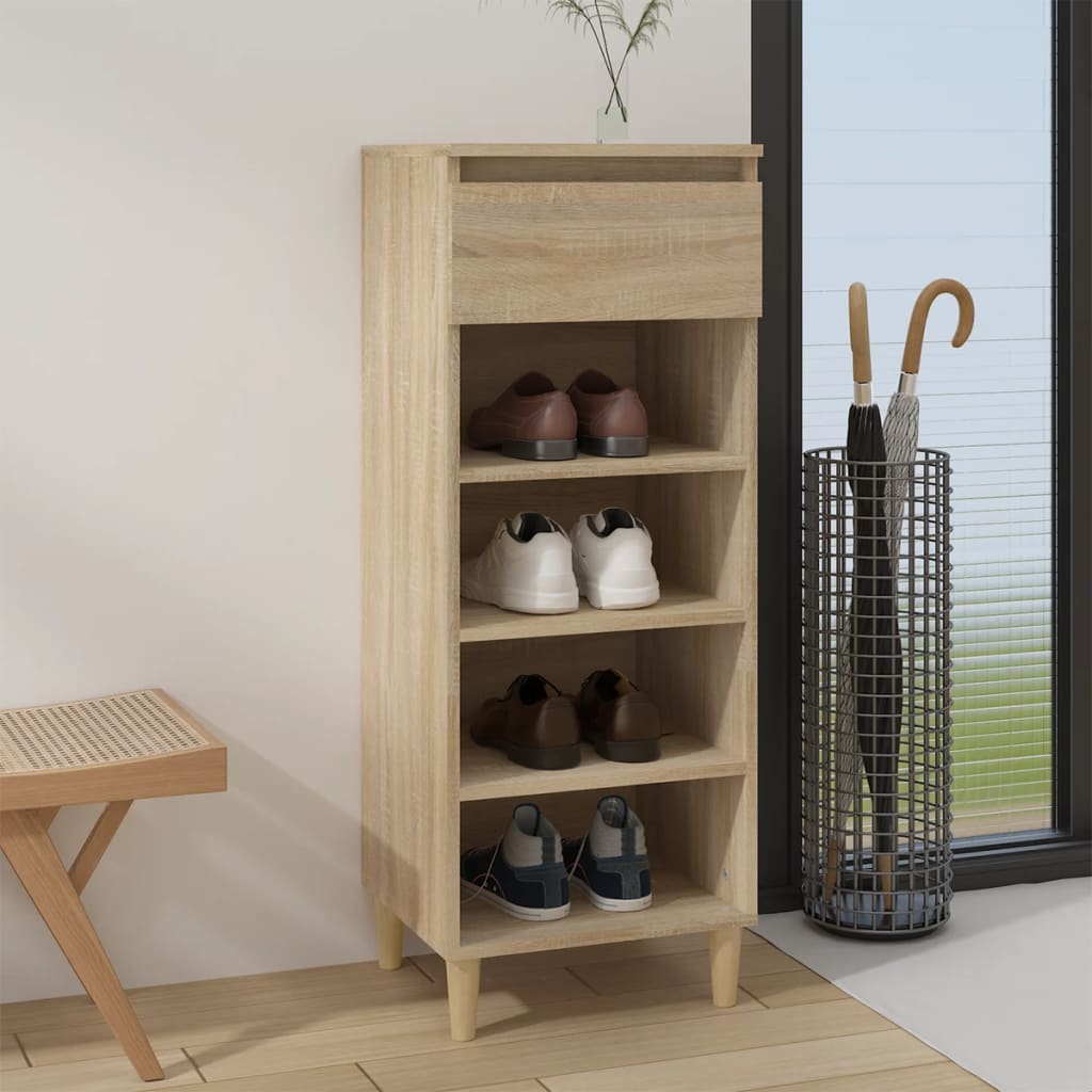 Shoe Cabinet 40X36X105 Cm Engineered Wood