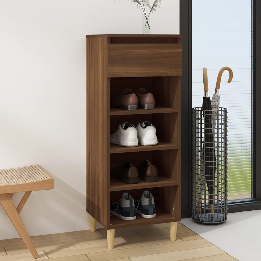 Shoe Cabinet 40X36X105 Cm Engineered Wood