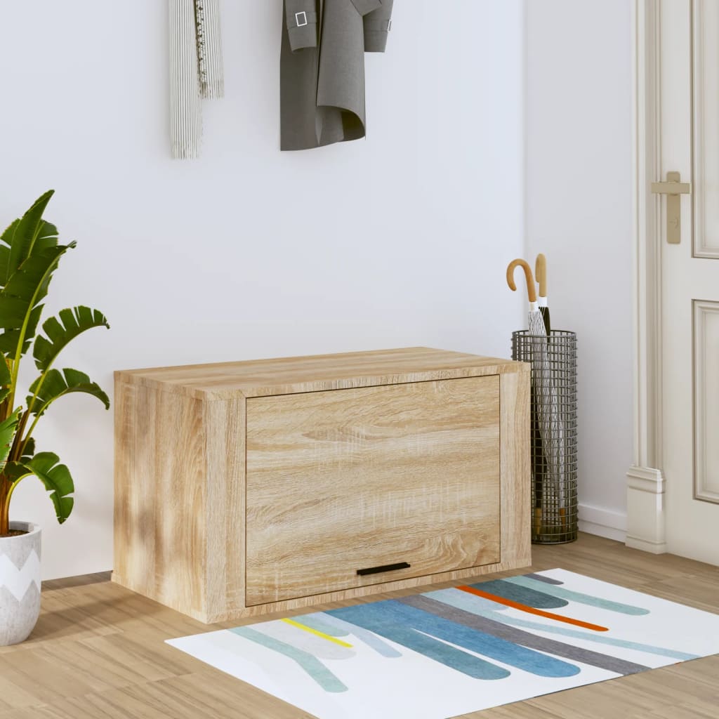 Wall-Mounted Shoe Cabinet 70X35X38 Cm Engineered Wood