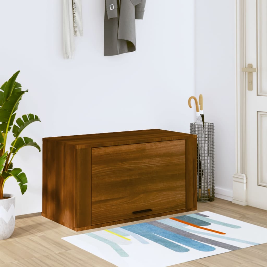 Wall-Mounted Shoe Cabinet 70X35X38 Cm Engineered Wood