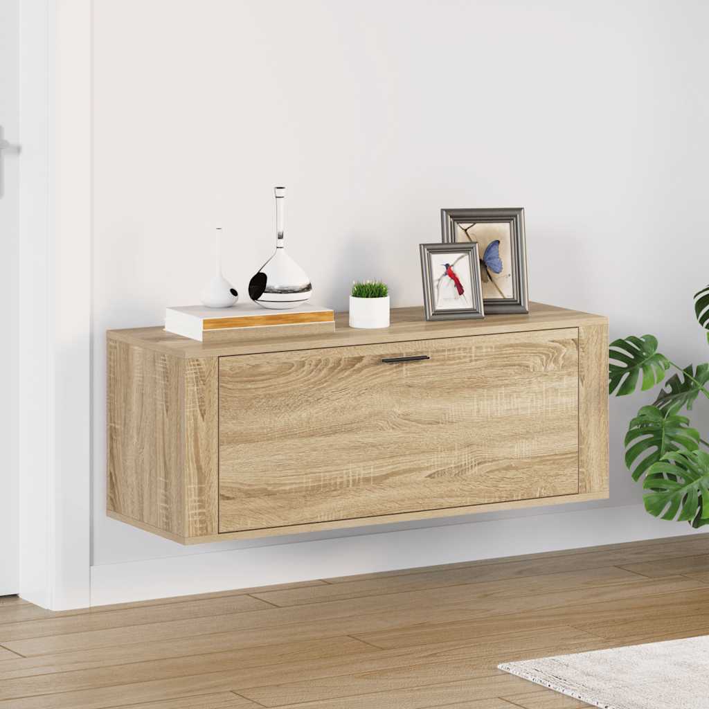 Wall Shoe Cabinet 100X35X38 Cm Engineered Wood