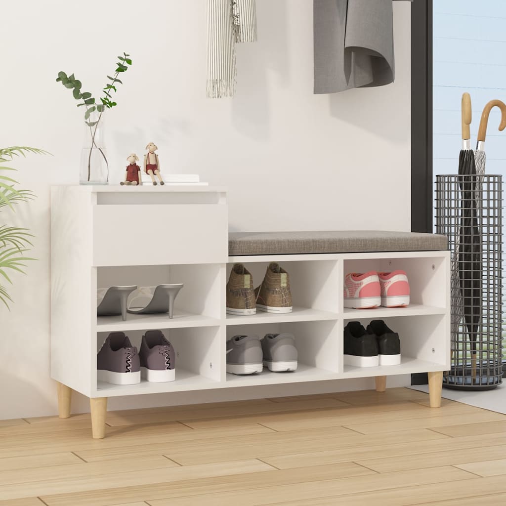 Shoe Cabinet 102X36X60 Cm Engineered Wood