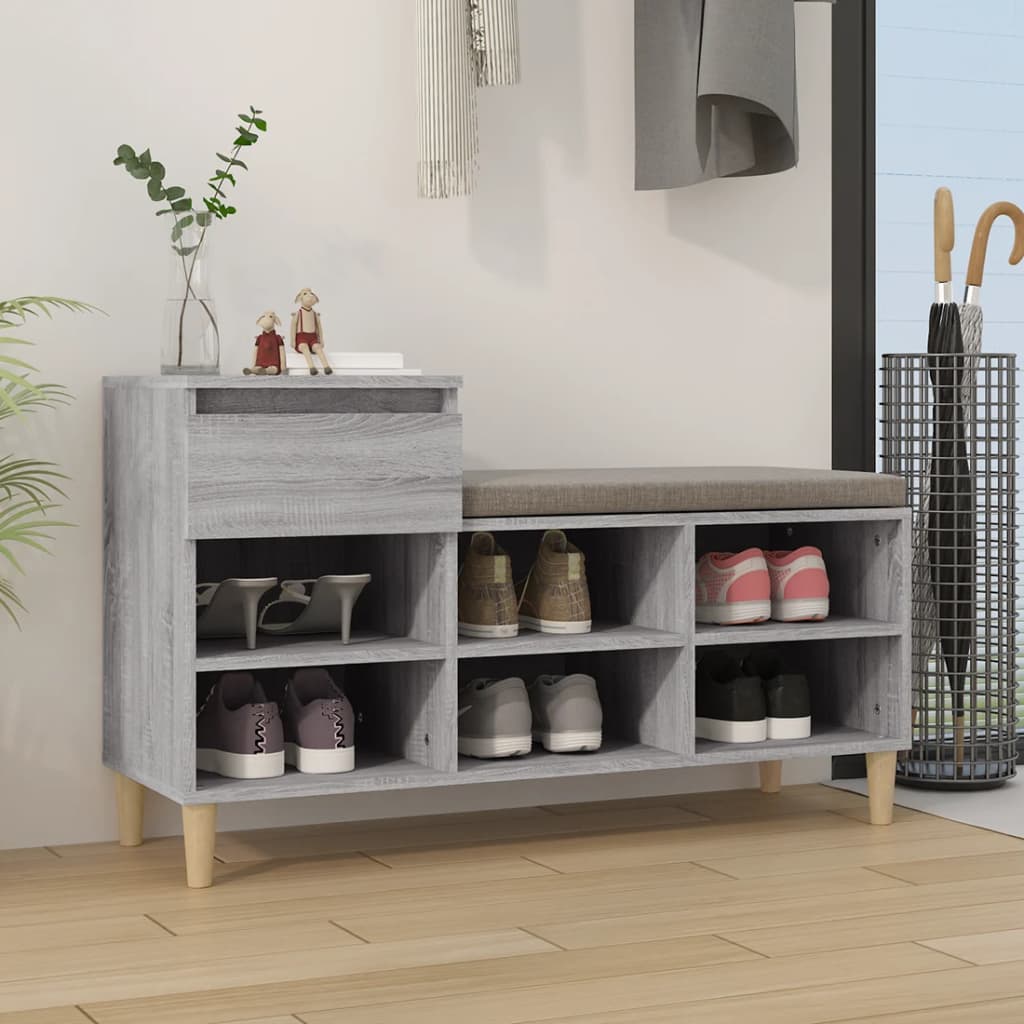 Shoe Cabinet 102X36X60 Cm Engineered Wood