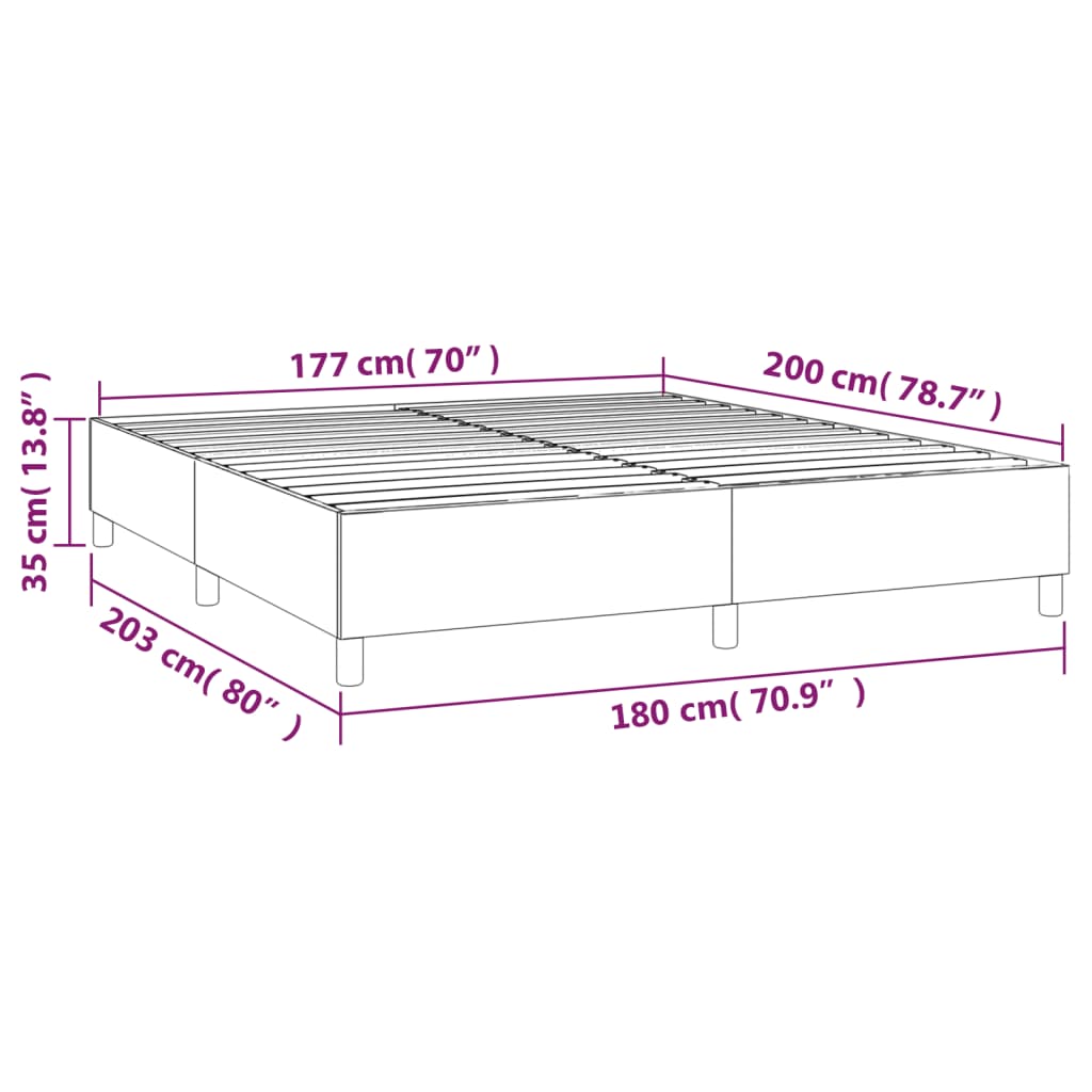 Bed Frame Without Mattress Super King Velvet (Uk/Ie/Fi/No Only)