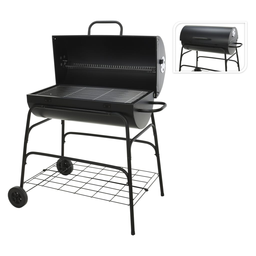 Progarden Bbq Charcoal Grill On Wheels Cylinder Shape