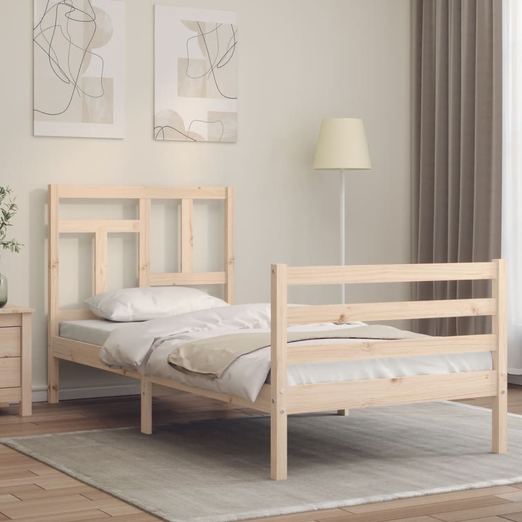 Bed Frame Without Mattress Small Single Solid Wood