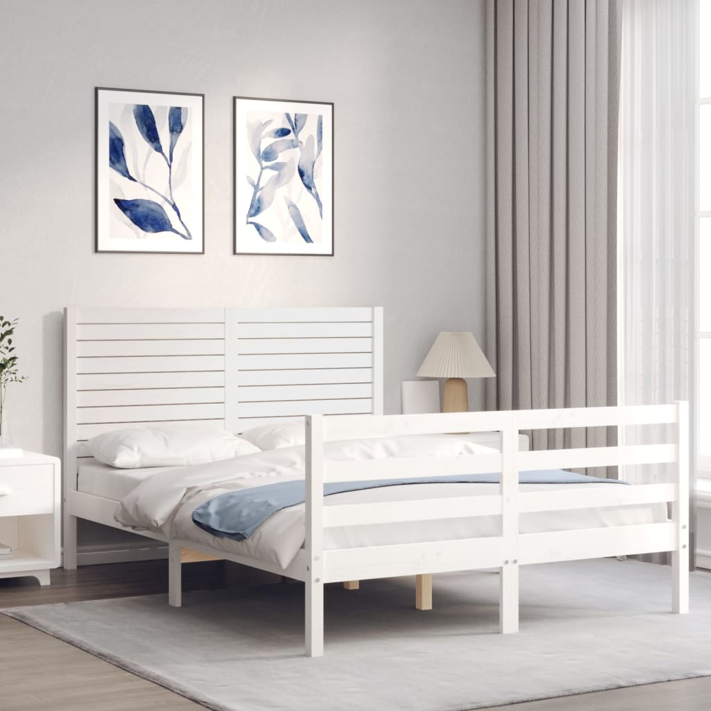 Bed Frame Without Mattress Small Double Solid Wood
