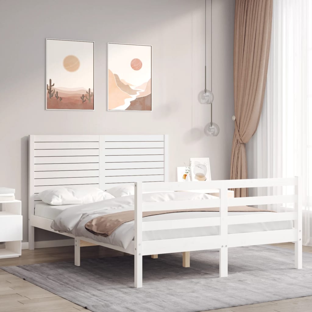 Bed Frame Without Mattress Small Double Solid Wood
