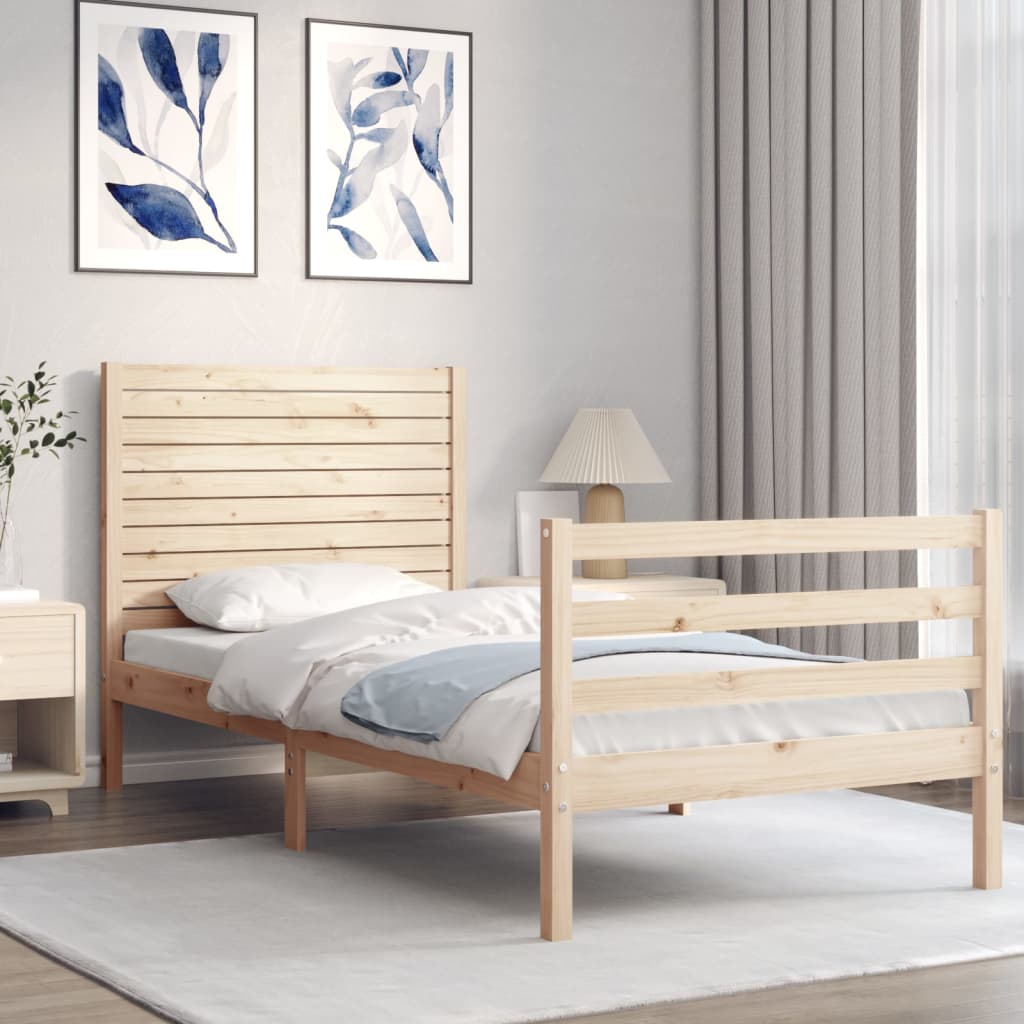 Bed Frame Without Mattress Small Double Solid Wood