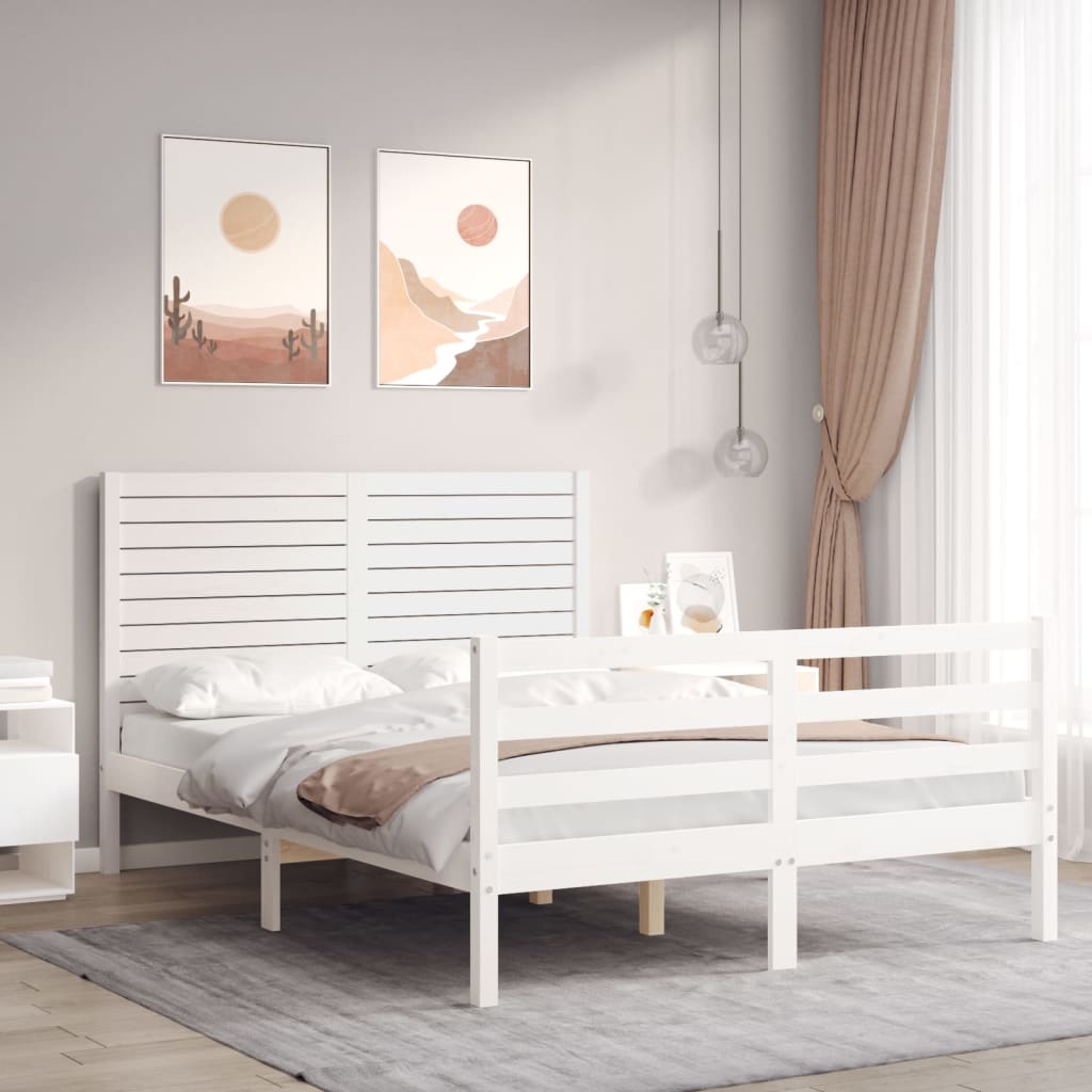 Bed Frame Without Mattress Small Double Solid Wood