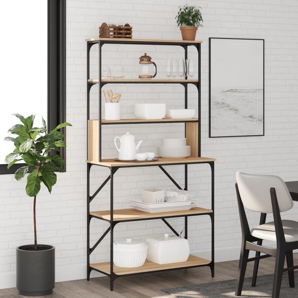 Baker's Rack 6-Tier 90X40X180 Cm Engineered Wood
