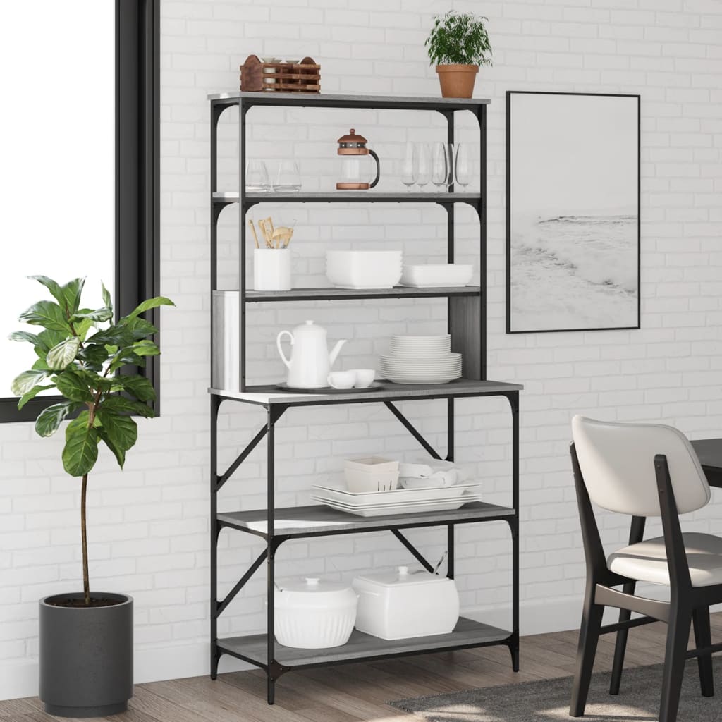 Baker's Rack 6-Tier 90X40X180 Cm Engineered Wood