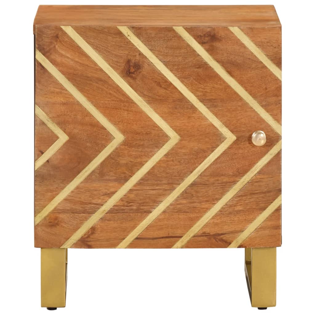 Bedside Cabinets 2 Pcs Brown And Black Solid Wood Mango