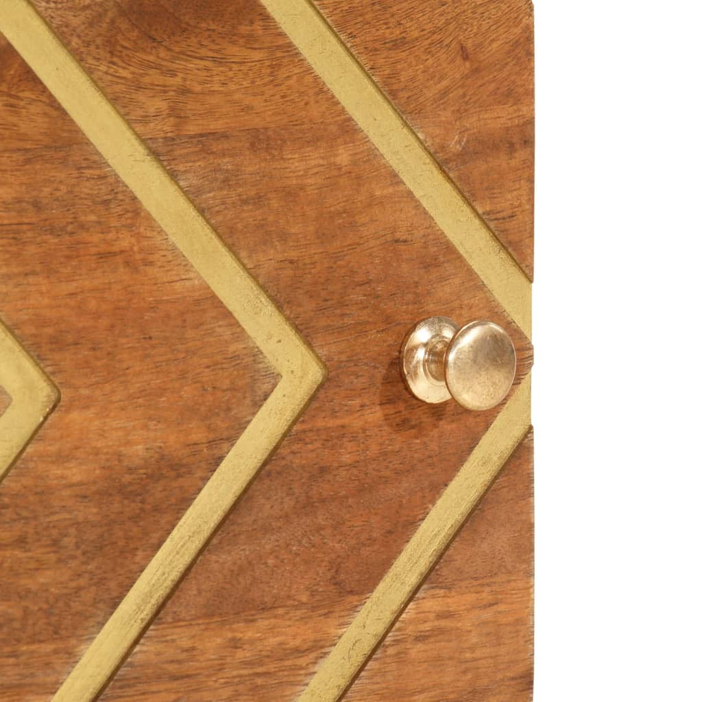 Bedside Cabinets 2 Pcs Brown And Black Solid Wood Mango